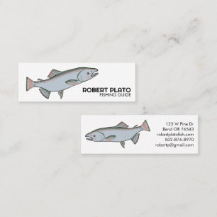 Laxfiskfiske: minimalistisk, unik natur mini visitkort
