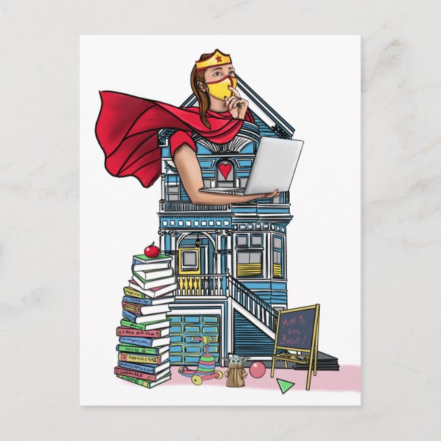 "läxor" vykort (Framsida)