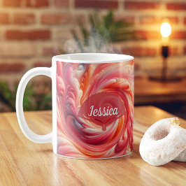 Laxrosa Modern Abstrakt Virvlande Kaffemugg