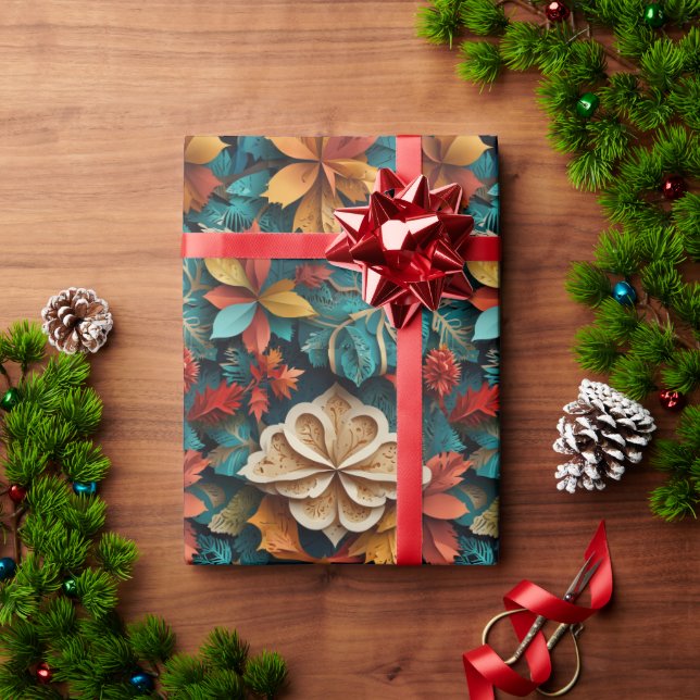 Layered Christmas Garden Presentpapper (Julgåva)