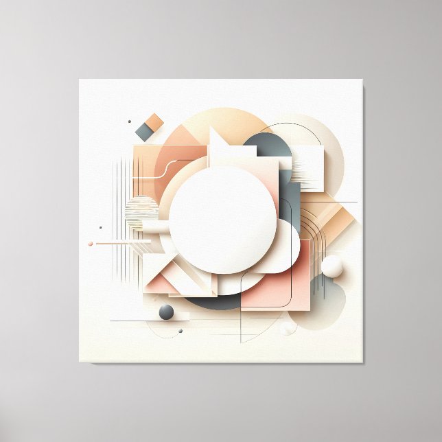 Layered Dimensional Forms Canvastryck (Framsida)