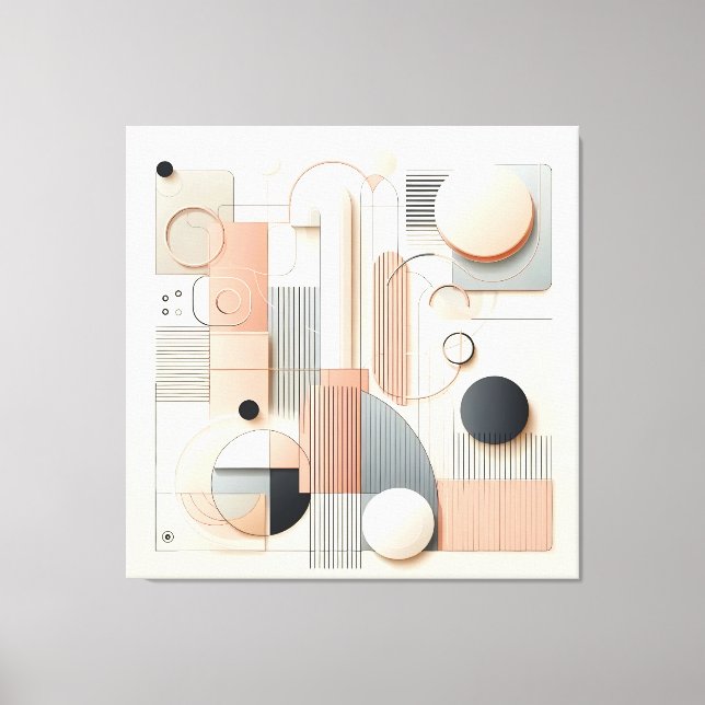 Layered Dimensional Harmony Canvastryck (Framsida)