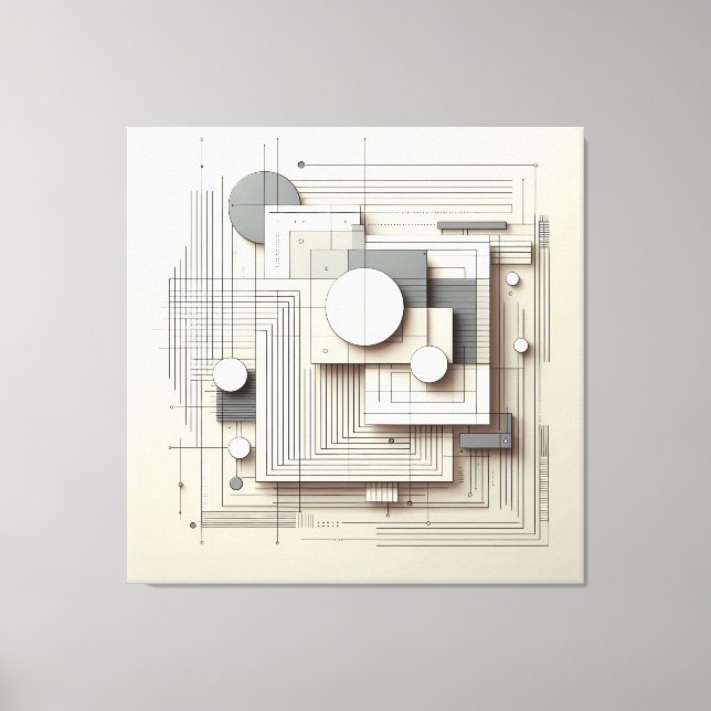 Layered Geometric Fusion Canvastryck (Framsida)