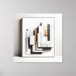 Layered Geometric Structure Canvastryck