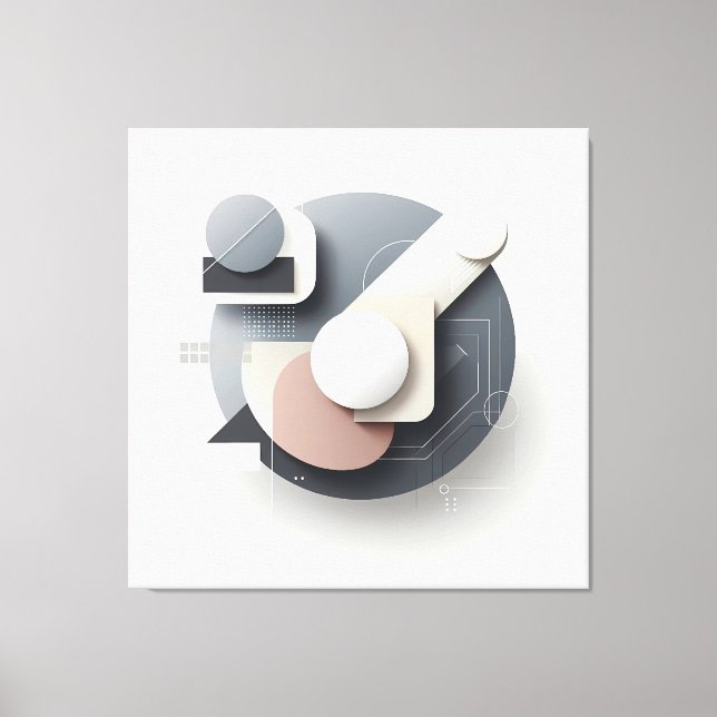 Layered Geometry Spherework Canvastryck (Framsida)