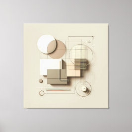 Layered Neutral Forms Canvastryck