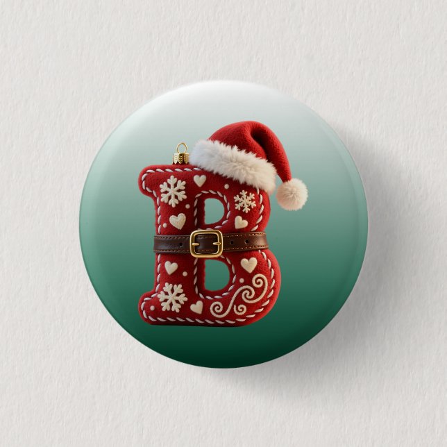 Layered Pastel Gold Trim Letter B Knapp (Framsida)