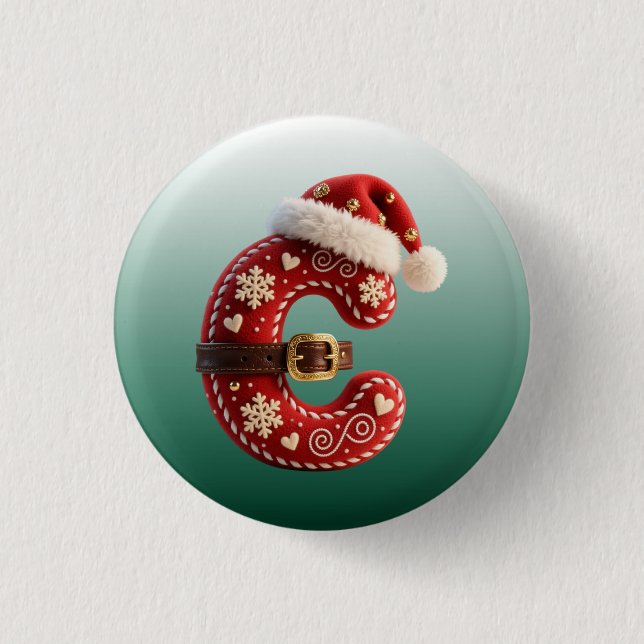 Layered Pastel Gold Trim Letter C Knapp (Framsida)