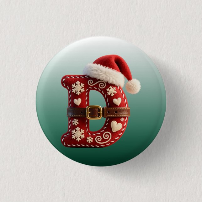 Layered Pastel Gold Trim Letter D Knapp (Framsida)