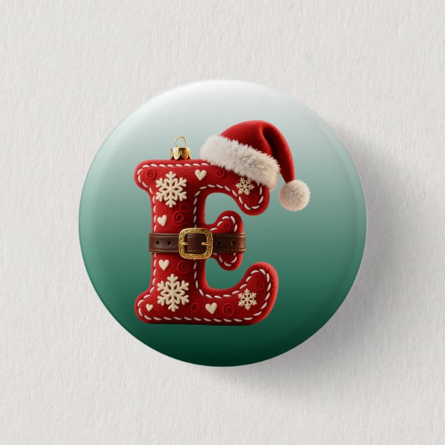 Layered Pastel Gold Trim Letter E Knapp (Framsida)