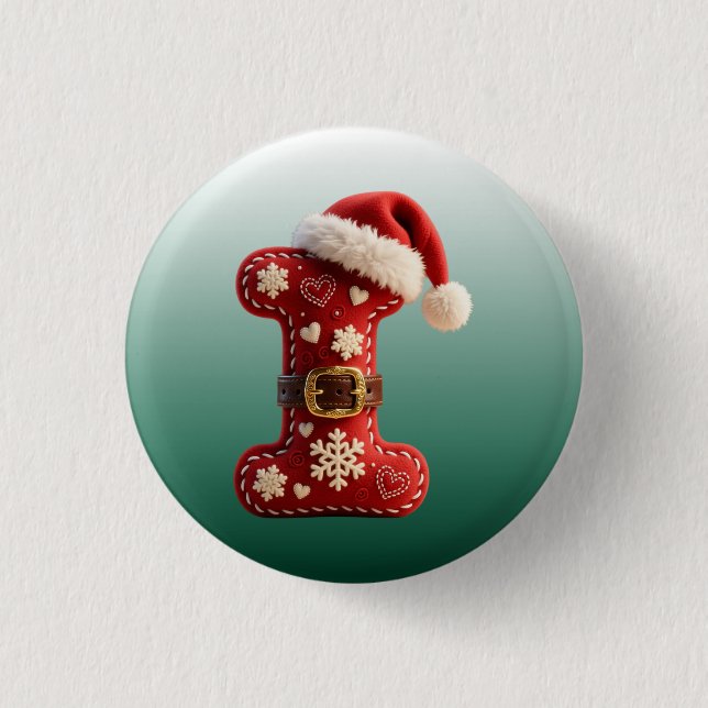 Layered Pastel Gold Trim Letter I Knapp (Framsida)