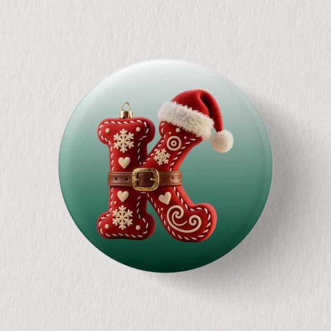 Layered Pastel Gold Trim Letter K Knapp (Framsida)