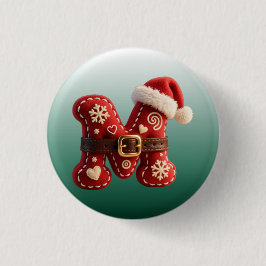 Layered Pastel Gold Trim Letter M Knapp