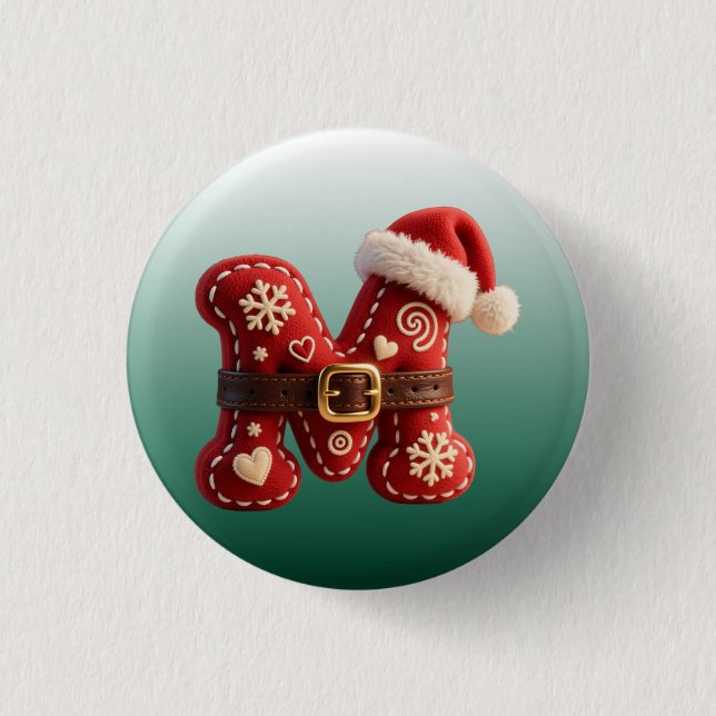 Layered Pastel Gold Trim Letter M Knapp (Framsida)