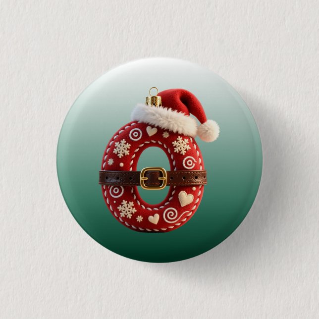 Layered Pastel Gold Trim Letter O Knapp (Framsida)