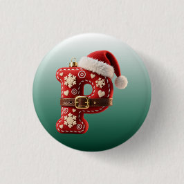 Layered Pastel Gold Trim Letter P Knapp