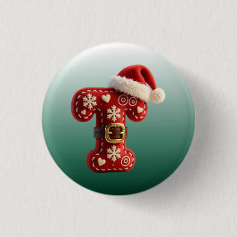 Layered Pastel Gold Trim Letter T Knapp