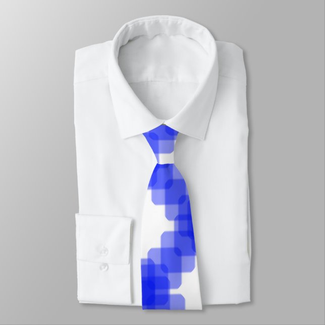 Layered True Blue Squared On White Pattern         Slips (Bunden)