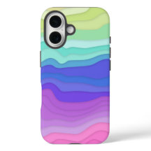 Layered Waves iPhone-fodral | Kawaii Pastel