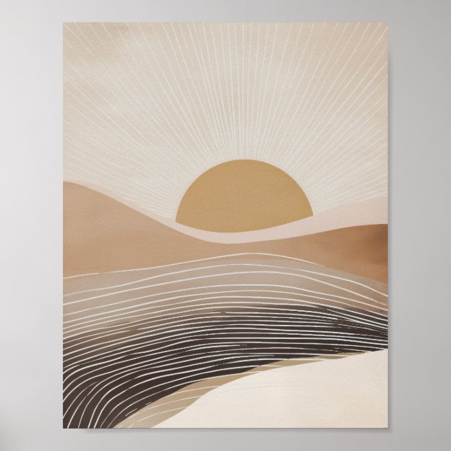 Layers Of Mountains Abstract Poster (Framsidan)