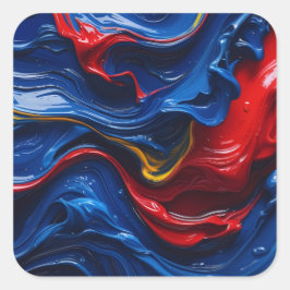 Layers Upon Layers Of Paint Fyrkantigt Klistermärke