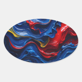 Layers Upon Layers Of Paint Ovalt Klistermärke