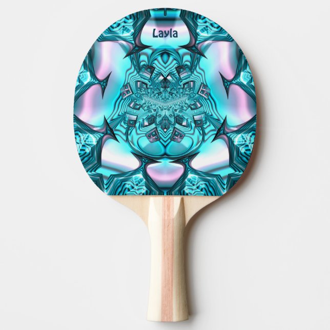 LAYLA ~ MARSHMALLOWS ~ Rosa Blue Fractal ~ Pingisracket (Framsidan)