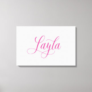 Layla - Modern kalligrafi Namn-design Canvastryck