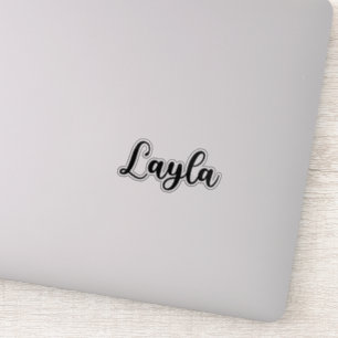 Layla Namn - Handskriven calligrafi Klistermärken