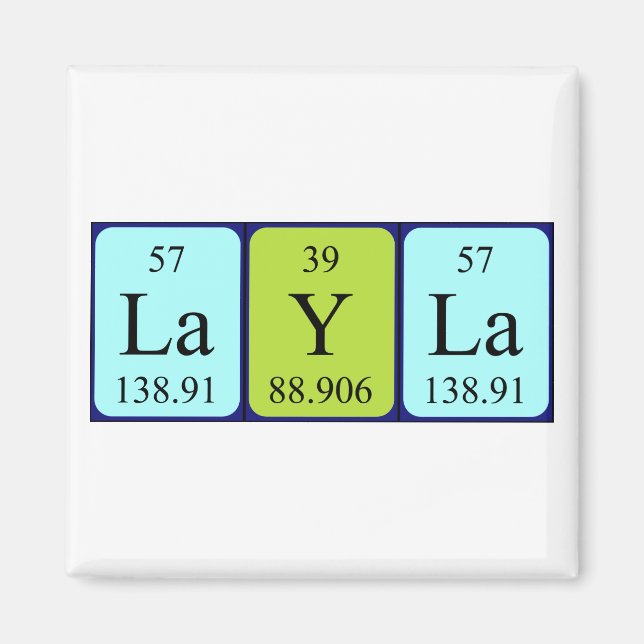 Layla periodisk magnet bord namn (Framsidan)