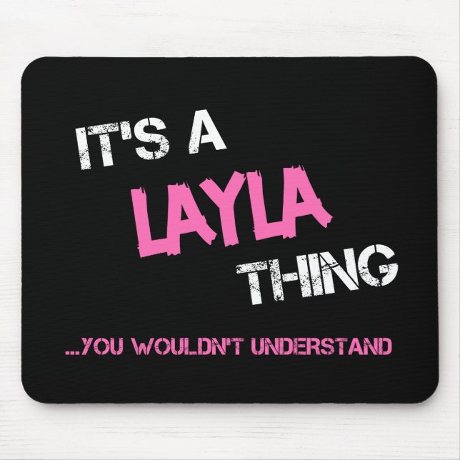 Layla sak skulle du inte förstå namn musmatta (Framsidan)