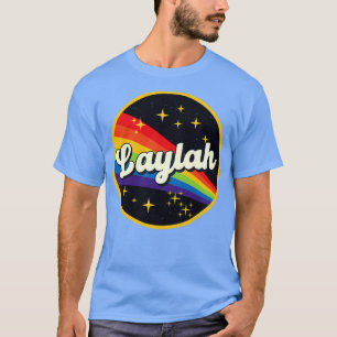 Laylah Rainbow in Space Vintage Stil T Shirt