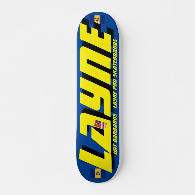 LAYNE JMT BARB 7 3/4-tums Skateboard Deck (Framsida)