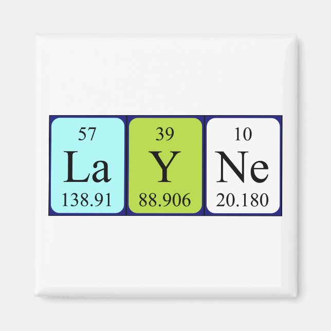 Layne periodisk magnet bord namn (Framsidan)
