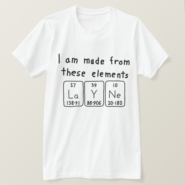 Layne periodisk skjorta bord namn t shirt (Design framsida)
