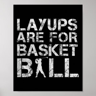 Layouterna är till Basketboll - Golfer - Lårt Golf Poster