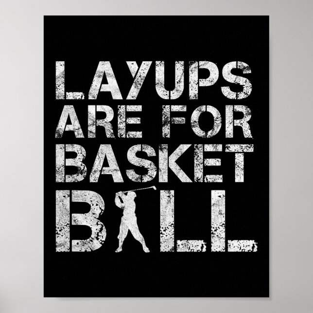 Layouterna är till Basketboll - Golfer - Lårt Golf Poster (Framsidan)