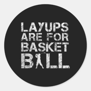 Layouterna är till Basketboll - Golfer - Lårt Golf Runt Klistermärke