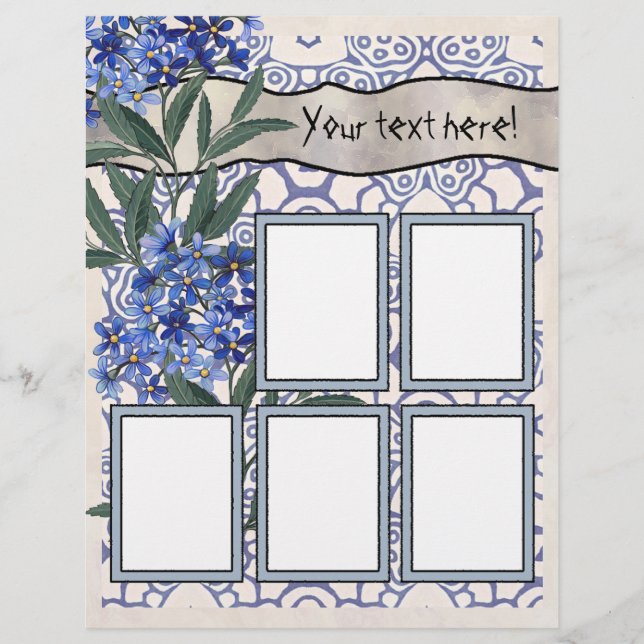 Layoutsidor för skrapbok - fem Ramar (Framsida)