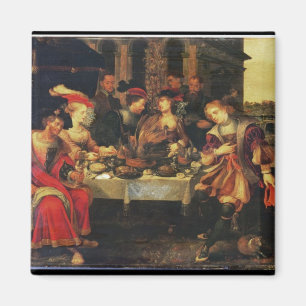 Lazarus på rikeman bord, 1618 (olja på canv magnet