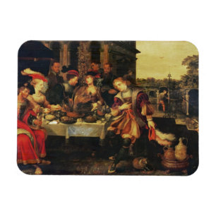 Lazarus på rikeman bord, 1618 (olja på canv magnet