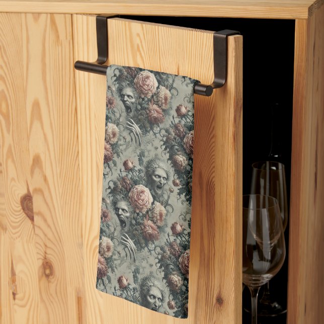 🩸 Lazarus Weeps - Gothic Victorian Kökshandduk (Thirds Fold)