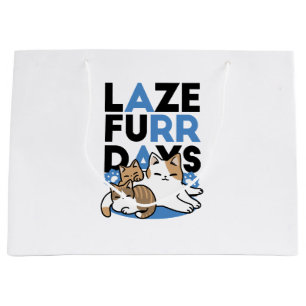 Laze Furr Days - Cute Lazy Cats Design