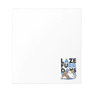Laze Furr Days - Cute Lazy Cats Design Anteckningsblock