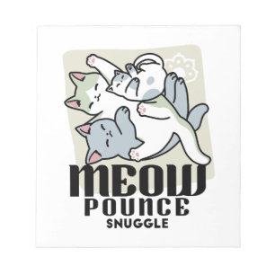 Laze Furr Days - Cute Lazy Cats Design Anteckningsblock