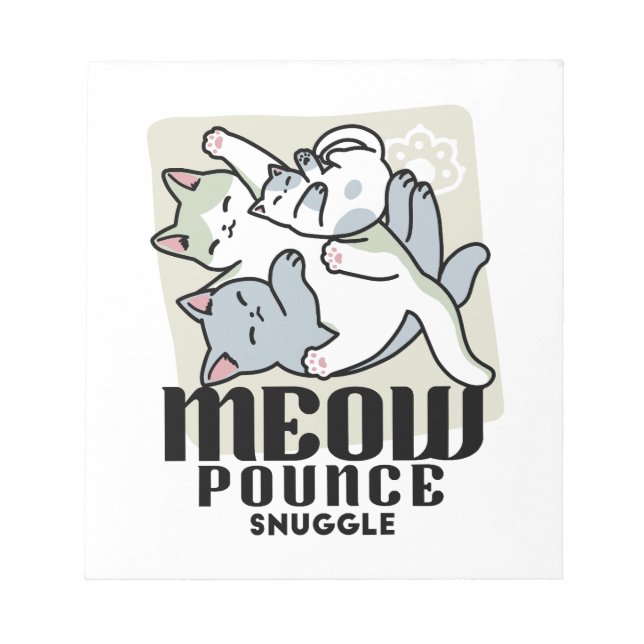 Laze Furr Days - Cute Lazy Cats Design Anteckningsblock (Framsida)