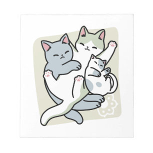 Laze Furr Days - Cute Lazy Cats Design Anteckningsblock