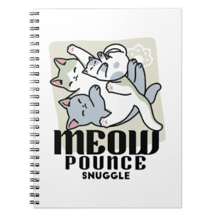 Laze Furr Days - Cute Lazy Cats Design Anteckningsbok