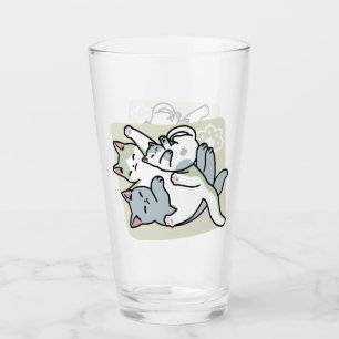 Laze Furr Days - Cute Lazy Cats Design Glaskopp