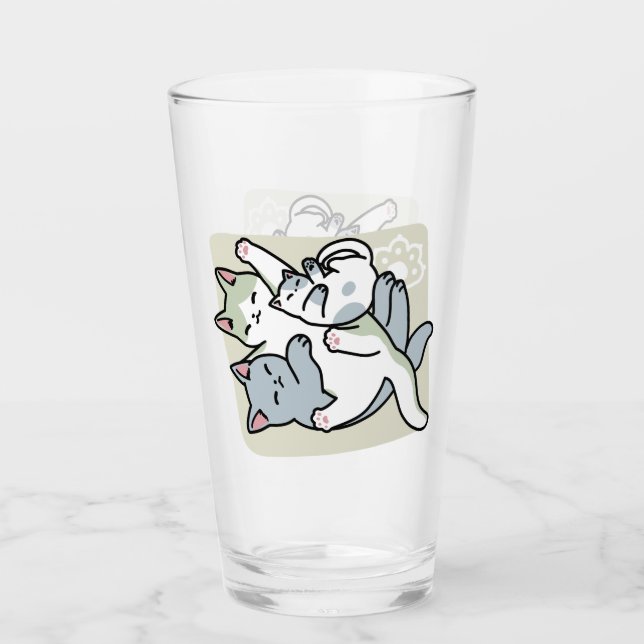 Laze Furr Days - Cute Lazy Cats Design Glaskopp (Framsida)